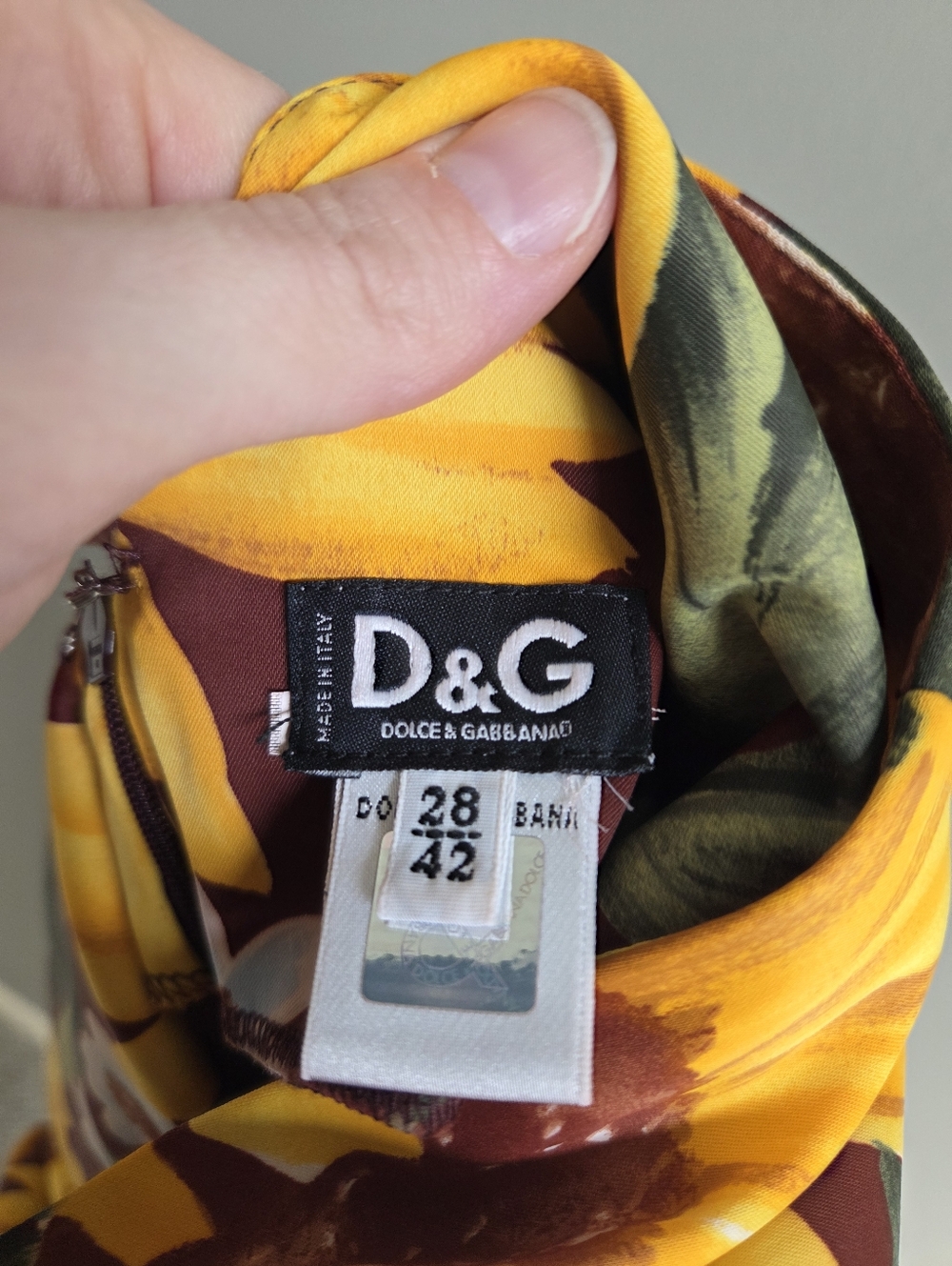 Dolce & Gabbana D&G Sunflower V-Neck Tank Dress Low Back Dress Size IT 42 US 6 - Picture 4 of 12